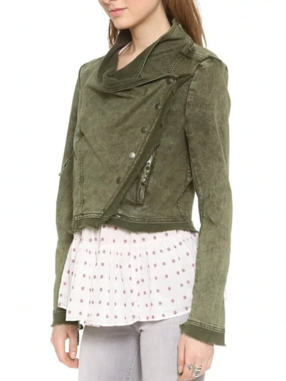 Free People Y2K Draped Army Jacket Size S